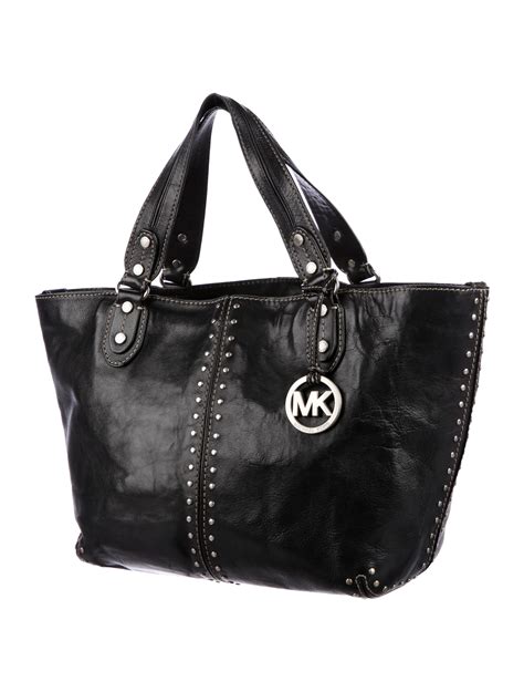 michael kors studded leather purse|Michael Kors shoulder tote bag.